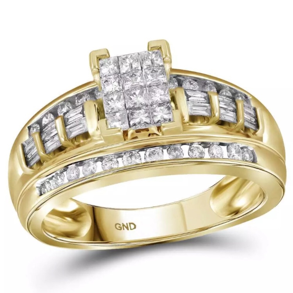 10k Diamond Bridal Wedding Engagement Ring 1/2CTW - Picture 1 of 7